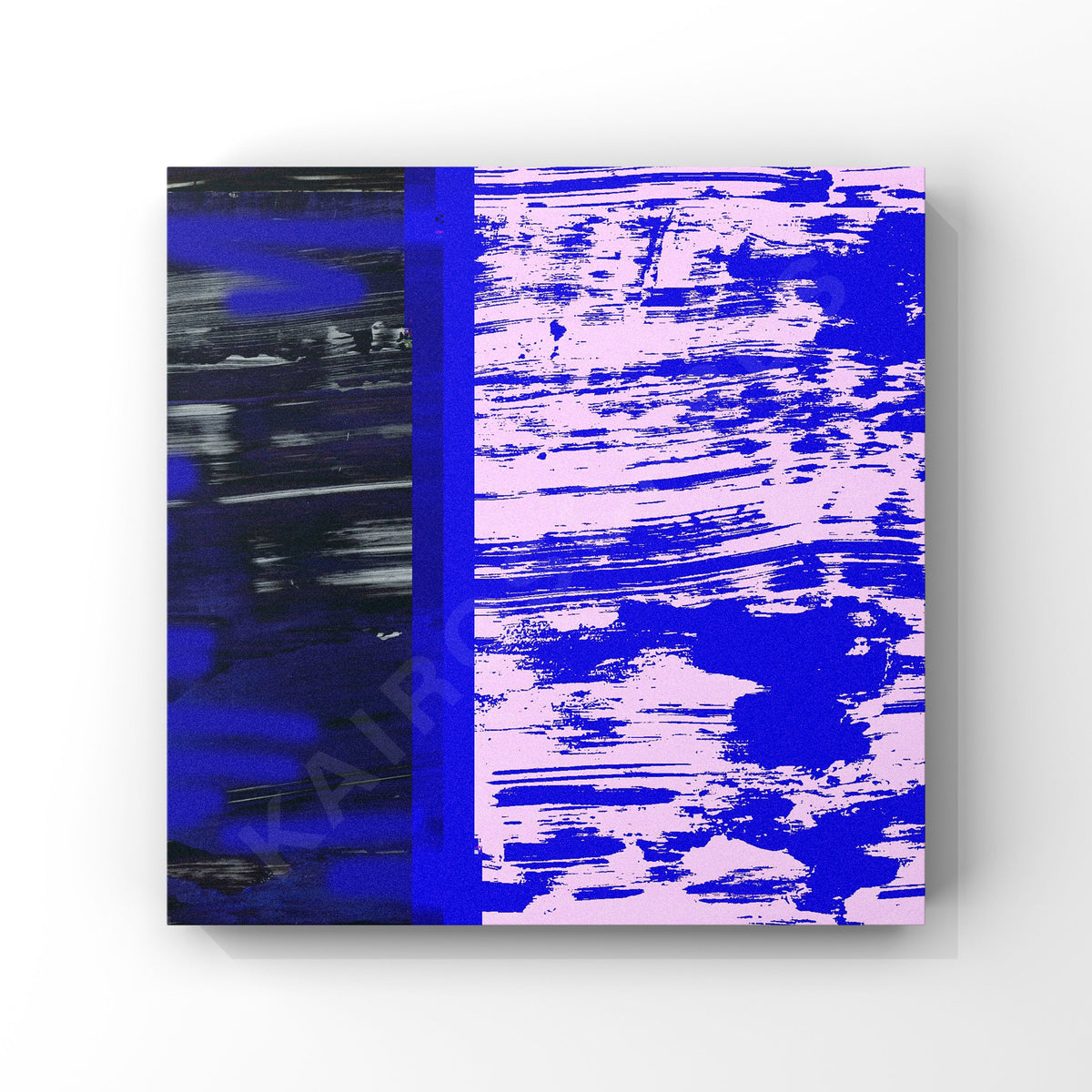 Square mockup of cover art featuring soft purple and pastel pink geometric brush strokes, intended for musicians looking for unique and artistic visual representations of their music.